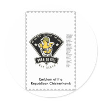 Republican chickenhawk Almost a stamp stickers