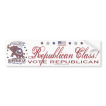 Republican Class Bumper Sticker bumper stickers by GrandOldPartyGear Republican Class Bumper Sticker bumper stickers