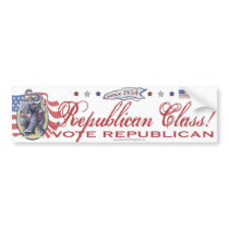 Republican Class Bumper Sticker bumper stickers by GrandOldPartyGear Republican Class Bumper Sticker bumper stickers