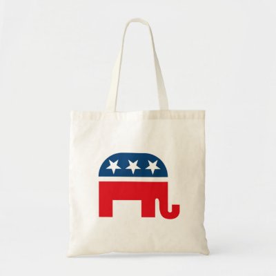 Republican Elephant Canvas Bags