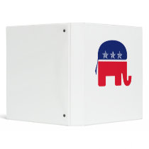 Republican Elephant Vinyl Binder