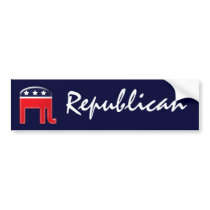Republican elephant bumper sticker