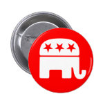 Republican Elephant Button