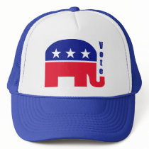 Republican elephant mesh hats