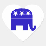 Republican Elephant Heart Sticker