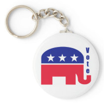 Republican elephant keychain