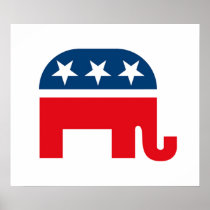 Republican Elephant Print