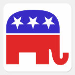 Republican Elephant Square Sticker