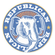 Republican Elephant Stickers by Jamene_Clothing Republican Elephant Stickers