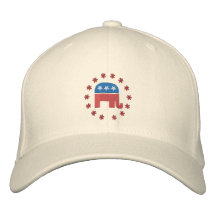Republican Elephant with Star Logo Political Baseball Cap
