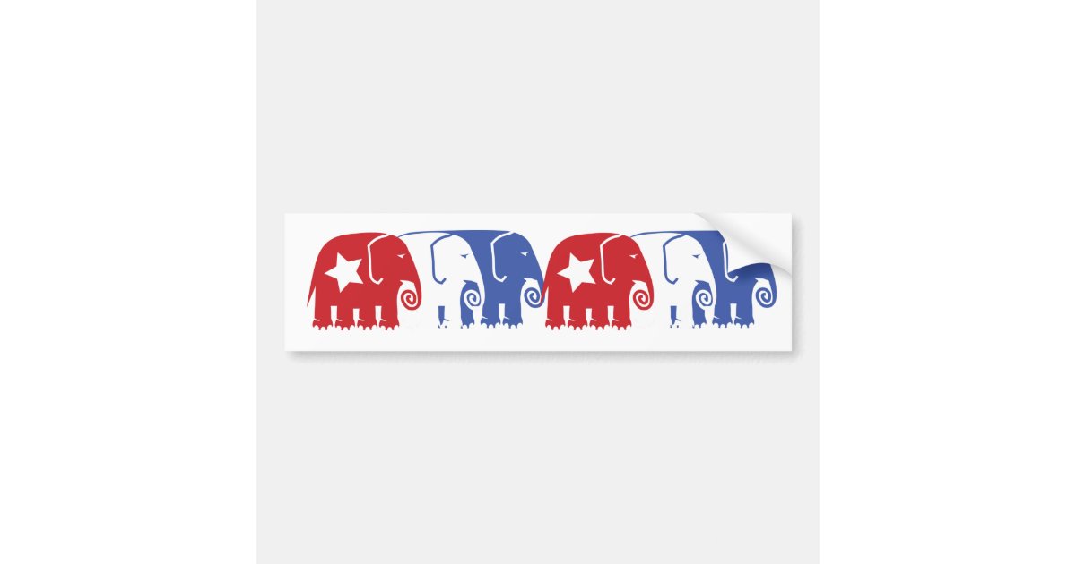 Republican Elephants Bumper Sticker Zazzle