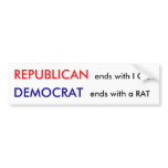 REPUBLICAN, ends with I CAN Bumper Sticker