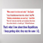 Republican I.Q. Poster posters