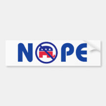 Republican Nope Bumper Stickers