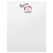 Republican passionate rabid supporter fun word art customized letterhead