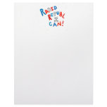 Republican passionate rabid supporter fun word art customized letterhead