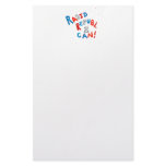 Republican passionate rabid supporter fun word art personalized stationery