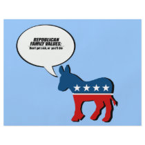 Republican Values - Don't get sick flyers by AntiRepublican Republican Values - Don't get sick flyers