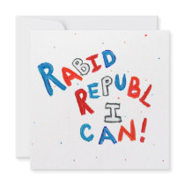 Republican voter rabid supporter fun word art announcement