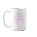 Republican Woman Pink Elephant Coffee Mug mug