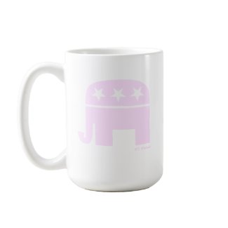 Republican Woman Pink Elephant Coffee Mug mug