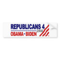Republicans 4 Obama Biden bumper stickers