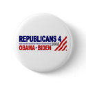 Republicans 4 Obama Biden buttons