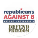 Republicans Against 8 Stickers by RepublicansAgainst8 Republicans Against 8 Stickers