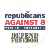 Republicans Against 8 Stickers