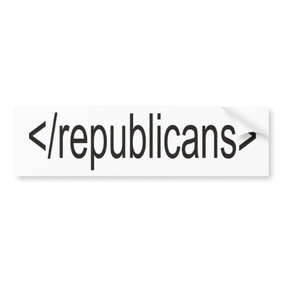 </republicans> bumper stickers by 2plus2equals5