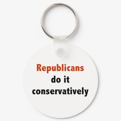 Republicans do it conservatively Keychain by towalj