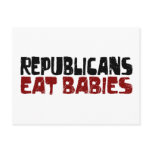Republicans Eat Babies Postcard