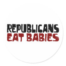 Republicans Eat Babies Sticker