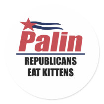 Republicans eat kittens stickers