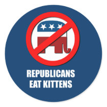 Republicans eat kittens stickers