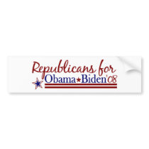Republicans for Obama Biden bumper stickers by worldsfair Republicans for Obama Biden bumper stickers