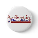 Republicans for Obama Biden buttons