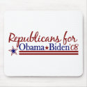Republicans for Obama Biden mousepads