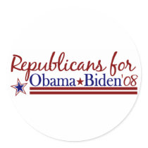 Republicans for Obama Biden stickers