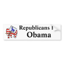 Republicans for Obama bumper stickers