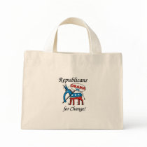Republicans For Obama Striped Bag
