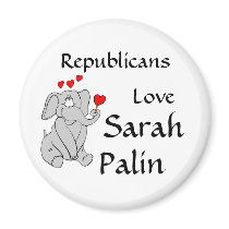 Republicans love Sarah Palin Magnet by jhimages Republicans love Sarah Palin Magnet