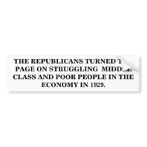 REPUBLICANS TURNED THE PAGE A LONG TIME AGO. bumper stickers