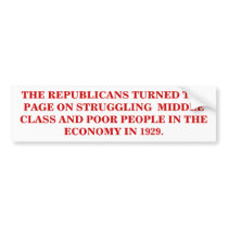 REPUBLICANS TURNED THE PAGE A LONG TIME AGO. bumper stickers