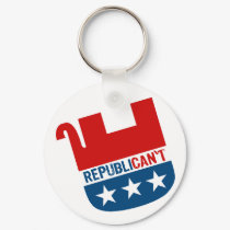 REPUBLICAN'T keychains by AntiRepublican REPUBLICAN'T keychains