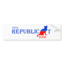 Republicat Bumper Sticker bumper stickers by Shop_Moxie Republicat Bumper Sticker bumper stickers