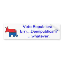 Republicrat or Demipublican? Bumper Sticker