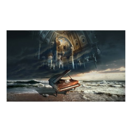 Requiem or Music set you free Surreal Art Posters