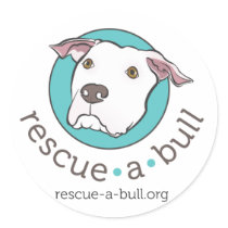 rescue-a-bull round sticker