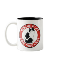 Rescue a Cat, Save Nine Lives Coffee Mugs